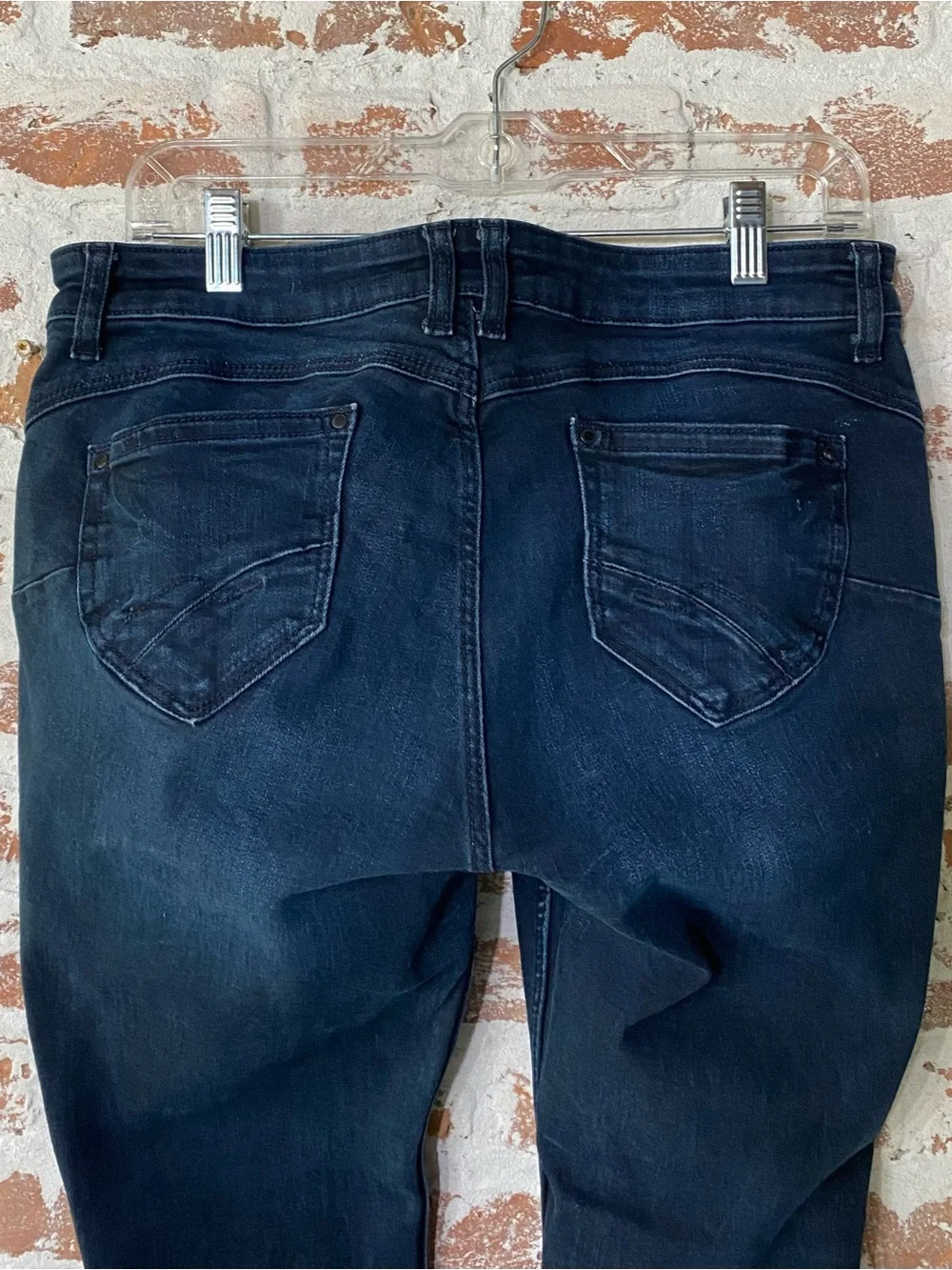 EUC C & A Women's Dark Blue Skinny Jeans - Stretch Slim Fit, Push Up Technology
